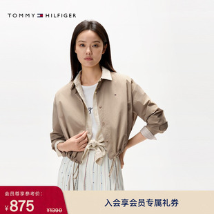 衬衫 外套 潮流休闲简约通勤抽绳下摆宽松落肩亚洲版 Tommy秋冬女装