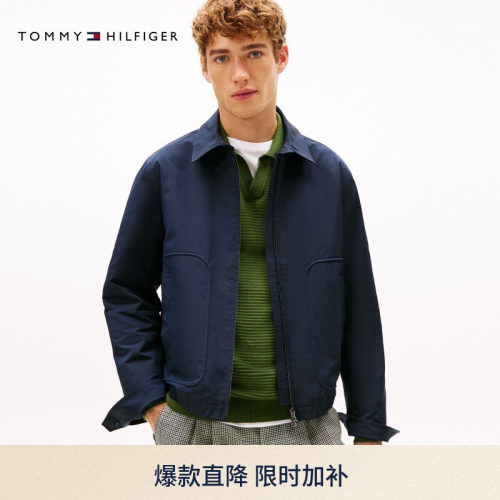 Tommy男装大口袋翻领宽松夹克