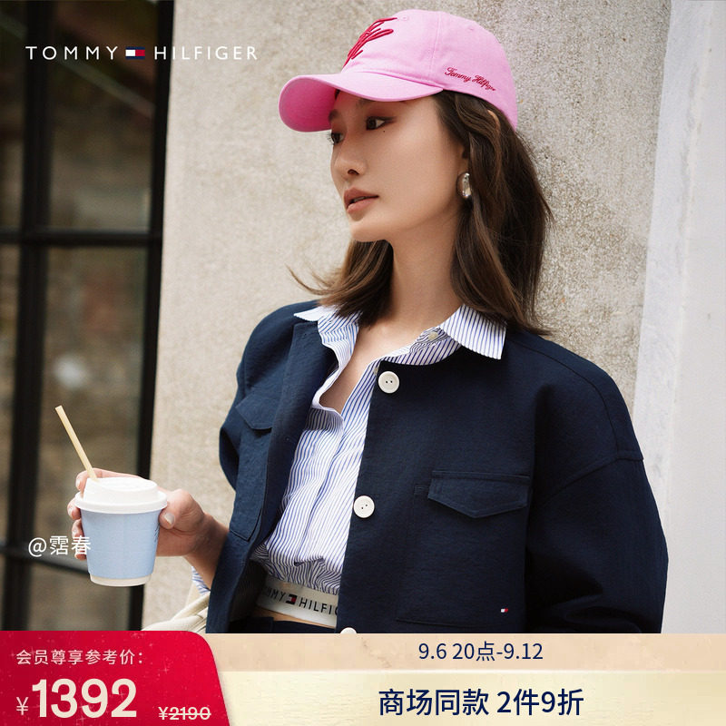 Tommy26春夏新款女装优雅休闲通勤垂顺圆领小落肩短款西服外套