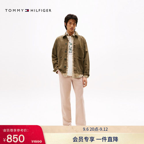 Tommy男装商务休闲微弹直筒西裤