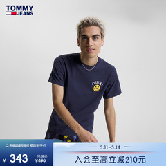 Tommy x Smiley男女同款纯棉街头笑脸刺绣舒适宽松短袖T恤17118