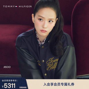 金智秀同款 Tommy26春男女重磅羊毛拼接宽松棉服 马年新年系列