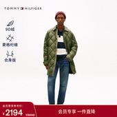 羽绒服外套 休闲通勤菱格绗缝90绒翻领中长款 Tommy26春夏新款 男装