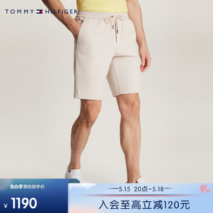 府绸抽绳腰合身版 Tommy 春夏男装 MW0MW36036 24新款 休闲运动短裤