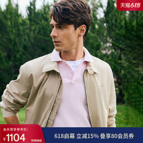 Tommy男女同款府绸翻领轻薄夹克