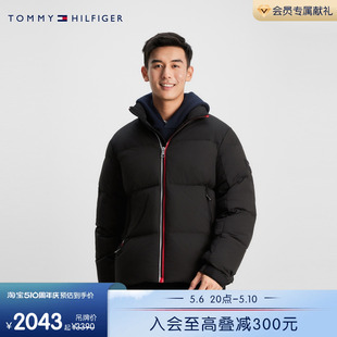 男保暖鸭绒撞色门襟立领面包羽绒服外套34176 Tommy 加厚防寒