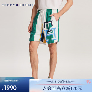 34284 Collection24新款 春男纯棉拼色抽绳宽松短裤 Tommy Hilfiger