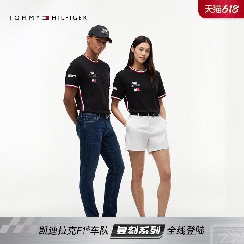 【凯迪拉克F1®联名复刻系列】Tommy26夏男车手同款镶边赛车风T恤
