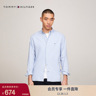 衬衫 1985纯棉牛津纺小格纹商务休闲长袖 外套 经典 Tommy秋冬男装