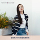 女纯棉条纹针织开衫 Tommy26春夏新款 外套节日礼物 金智秀同款