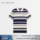 T恤POLO衫 Tommy26春夏新款 休闲复古拼色条纹短袖 珠地棉美式 男装