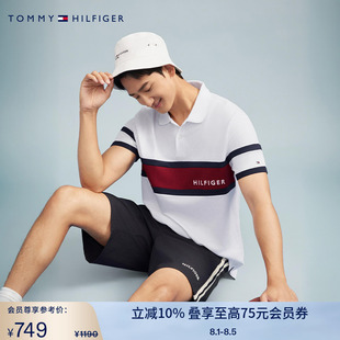 拼色刺绣 男装 Tommy夏季 02829 纯棉珠地网眼通勤短袖 T恤POLO衫