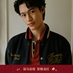 新年礼物 Tommy26羊毛皮拼接宽松棉服运动员同款 马年新年系列