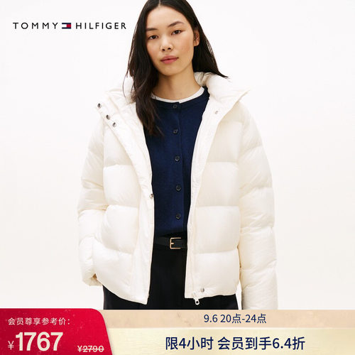 Tommy女装90绒连帽面包羽绒服
