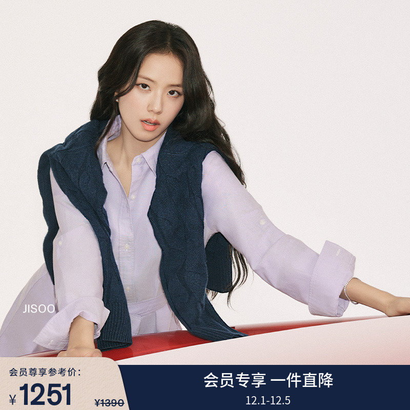 Tommy女装纯棉牛津纺宽松衬衫裙