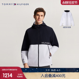 24新款 Tommy 拼色印花连帽单夹克外套78JA139 双面穿 春夏男装