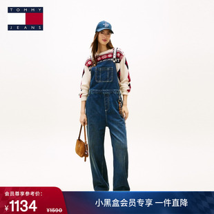 秋冬男女美式 GIRL潮酷系列 潮流纯棉提花肩带牛仔背带裤 TOMMY