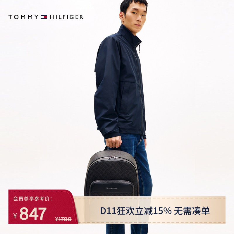 Tommy男装字母满印大容量双肩包