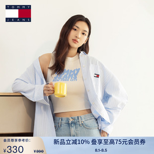 针织无袖 Tommy25新款 亚文化街潮螺纹弹力修身 夏季 上衣21339 女美式