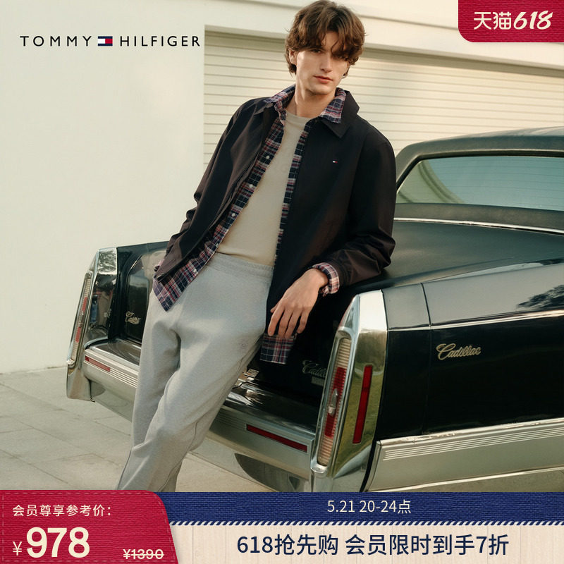 Tommy26春夏新款男装防泼水纯棉双面布松紧束脚针织休闲运动卫裤
