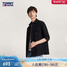 【宽松工装风】Tommy 24新款春男美式街头按扣翻领衬衫外套18951