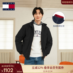 复古潮流通勤棉服夹克外套 Tommy秋冬男女情侣美式 宽松立领