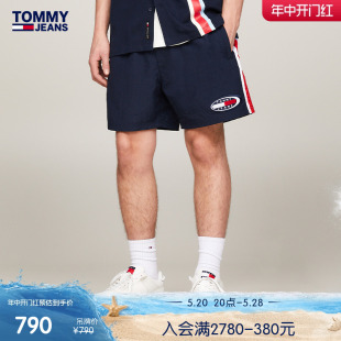 拼色刺绣抽绳腰宽松沙滩运动短裤 Tommy 春夏男装 24新款 DM0DM18806