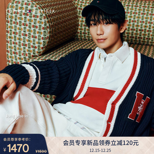 Tommy男装美式复古撞色POLO卫衣