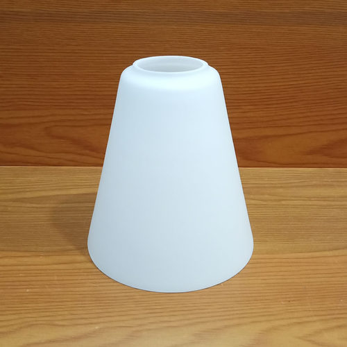 吊灯灯罩白色磨砂喇叭形玻璃灯罩E27螺口锥形灯罩外壳灯具配件DIY