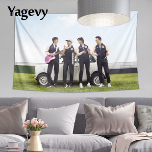 旅行团乐队粉丝音乐节背景布挂布墙布挂毯现场应援周边装饰海报