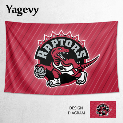 Toronto Raptors多伦多猛龙队NBA球馆装饰海报背景布挂布墙布挂毯