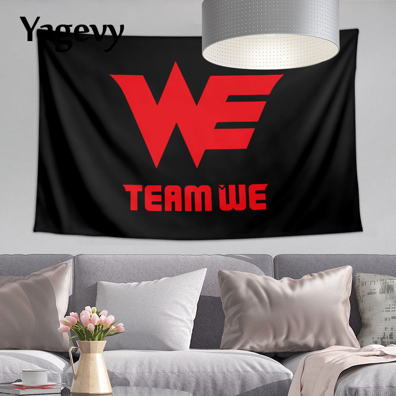 WE战队背景布挂布挂毯周边粉丝应援旗帜电竞主题网吧宿舍装饰海报图片