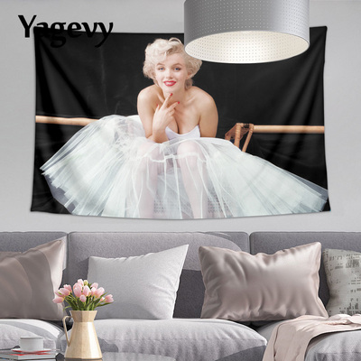 Marilyn Monroe玛丽莲梦露挂布墙布挂毯画复古写真装饰海报背景布