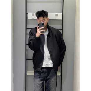 Three333 潮牌高级感痞帅无帽立领棒球服 飞行员夹克外套男春秋季