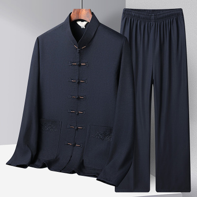 新中式唐装衬衫冰丝汉服