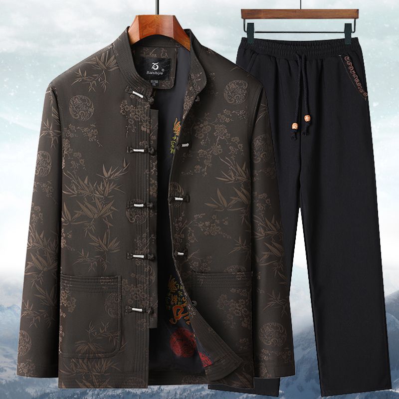 唐装男外套春秋款夹克