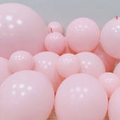 加厚浅粉色气球5寸10寸12寸18寸生日求婚场景布置装 饰嫩粉色汽球