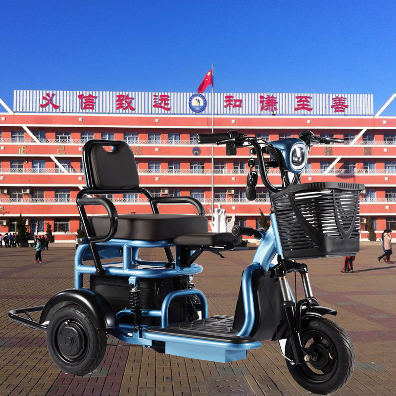 小型电动三轮车京天丞T7新款接孩