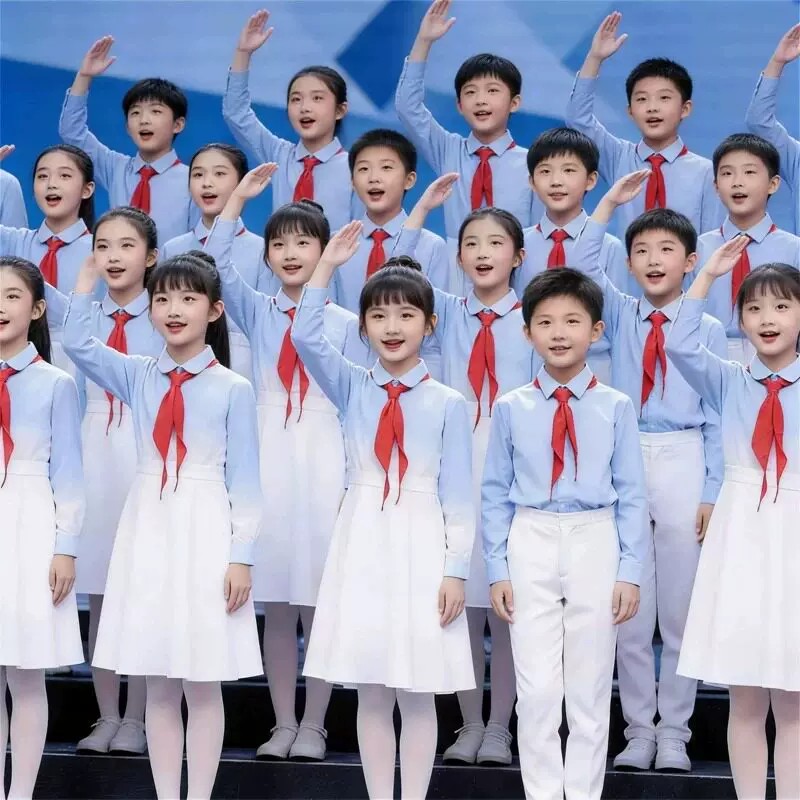 十一儿童爱国演出合唱服主持人演儿童演出服