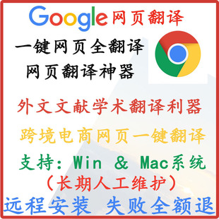 网页文档翻译一键自动翻译全文浏览器插件主页修复远程处理WinMac