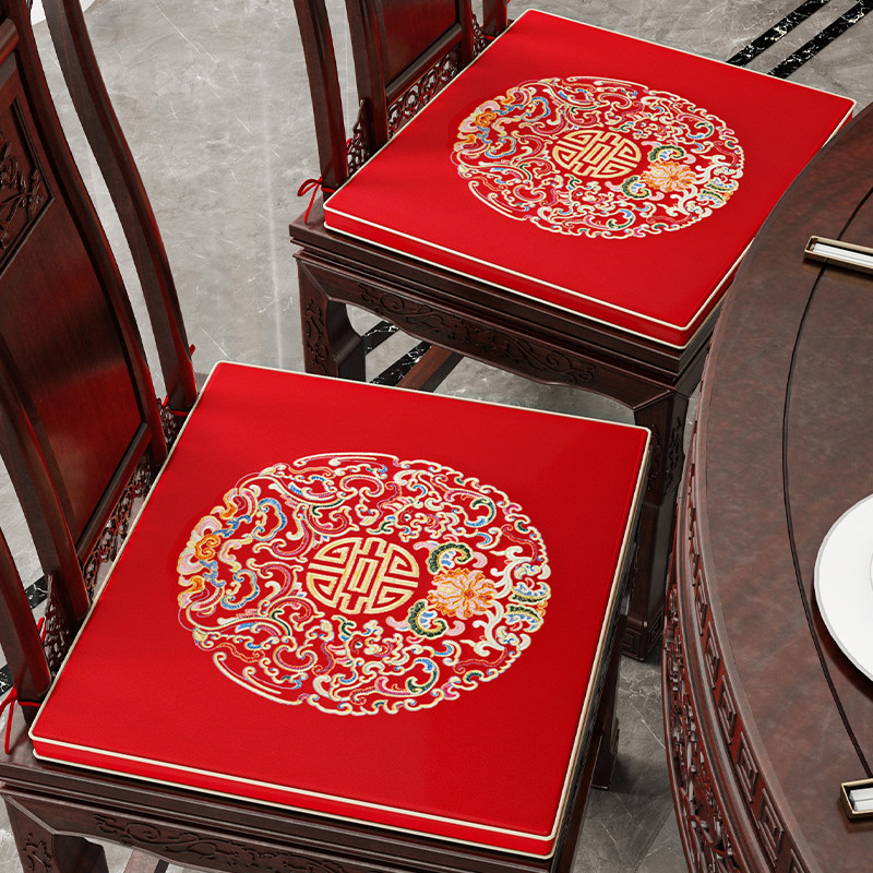 中式红木实木凳子垫子餐椅垫太师椅茶椅圈椅官帽椅座垫沙发椅子垫
