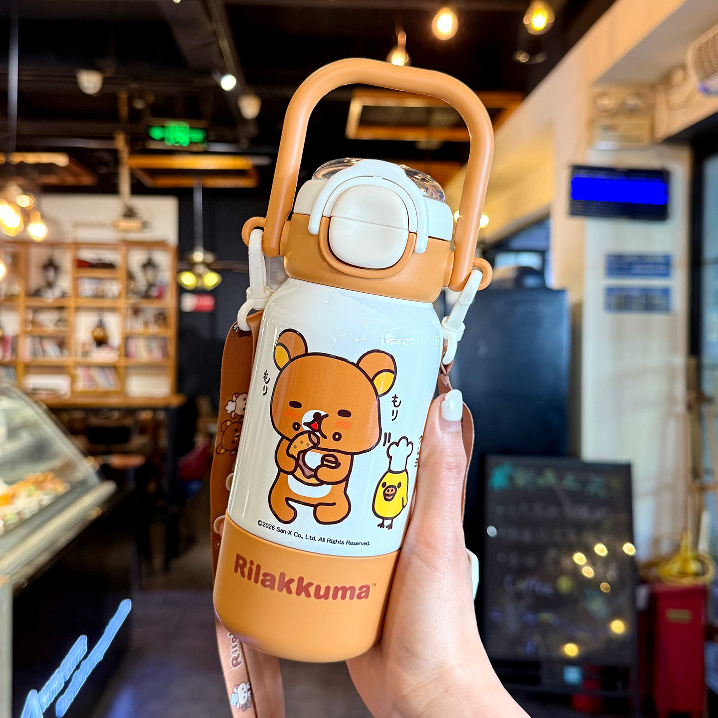 轻松熊儿童双饮吸管保温杯