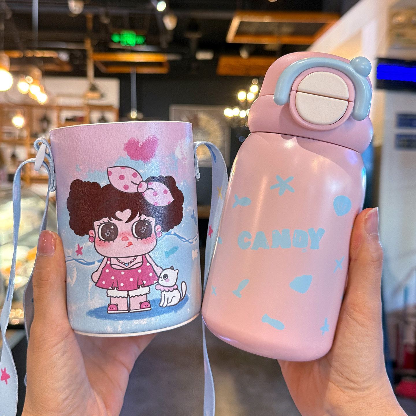 儿童大容量吸管保温杯