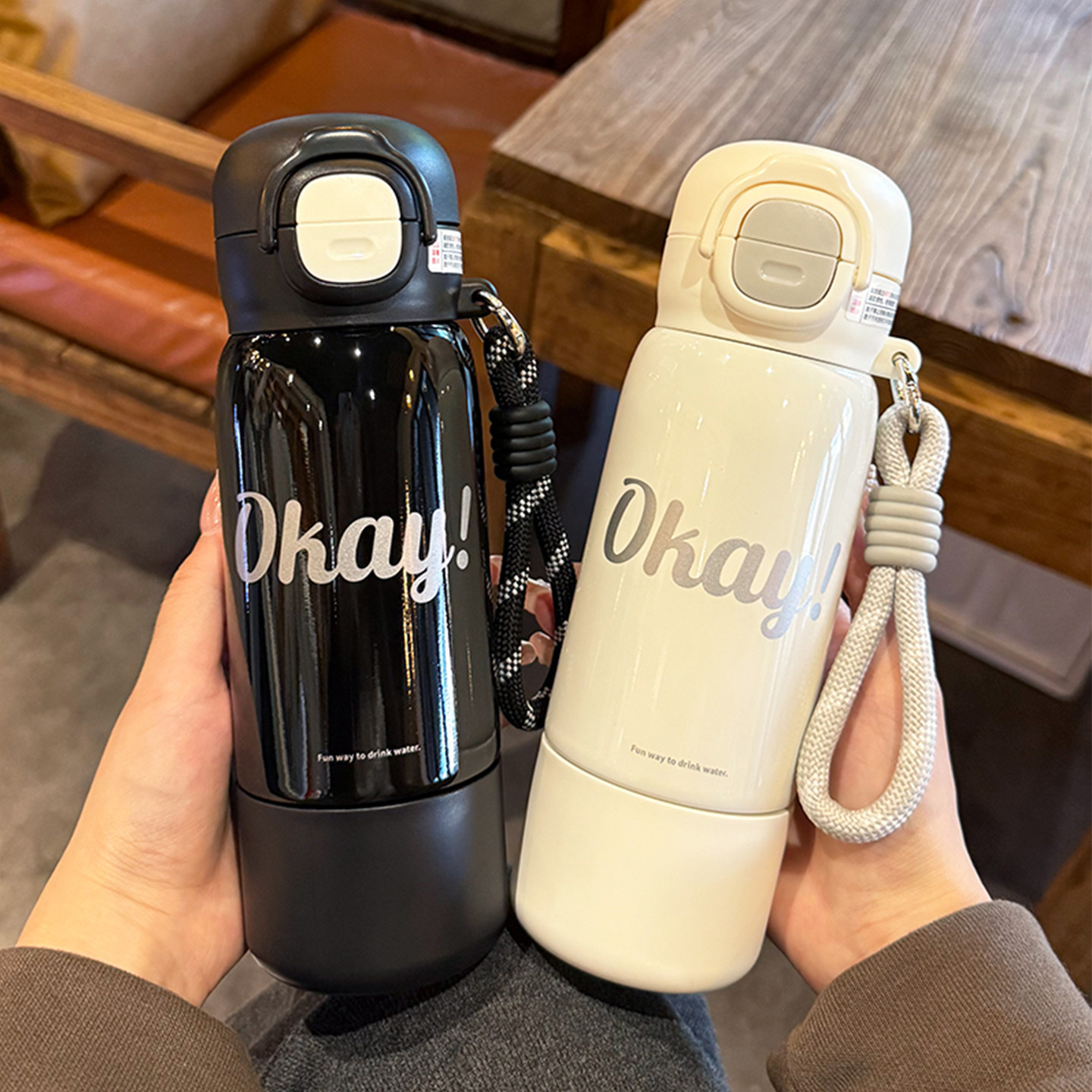 新款儿童保温杯学生上学专用男女孩双饮水杯子316L不锈钢水壶