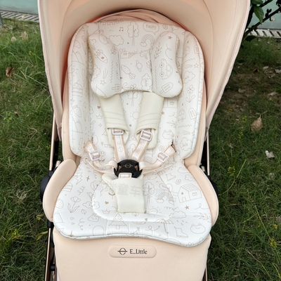 逸乐途emu婴儿车坐垫dearmom罗马假日婴儿车坐垫冬季加厚棉垫配件
