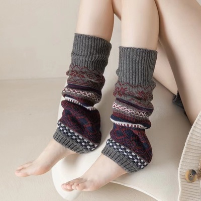 堆堆袜瑜伽裤袜套小个子2025新款冬保暖腿套针织配鲨鱼裤靴子裤腿