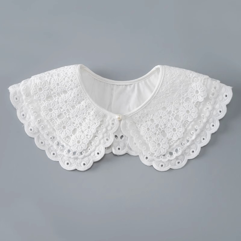 毛衣叠穿内搭神器配羊毛衫的假领子女士衬衣假领子重工蕾丝小披肩