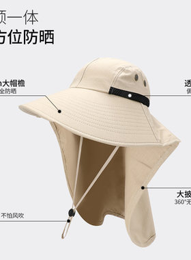 防晒速干大檐渔夫帽｜户外登山