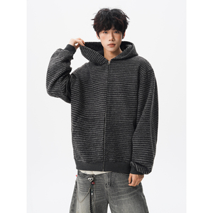 高品质条纹连帽卫衣618A-H625-P65，男装卫衣，星座618A