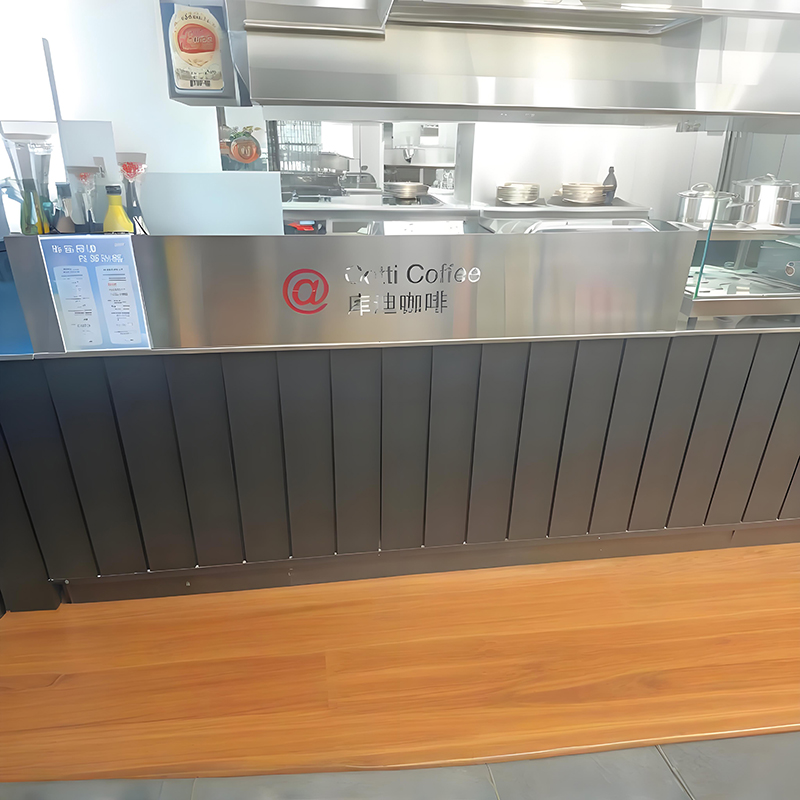 【定制】不锈钢吧台挡板前台水槽围板酒店工作台收银台隐私围板